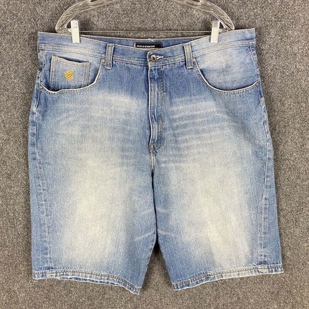 Rocawear Shorts Men's 40W Denim‎ Bermuda 100% Cotton Adults